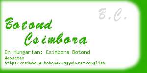 botond csimbora business card